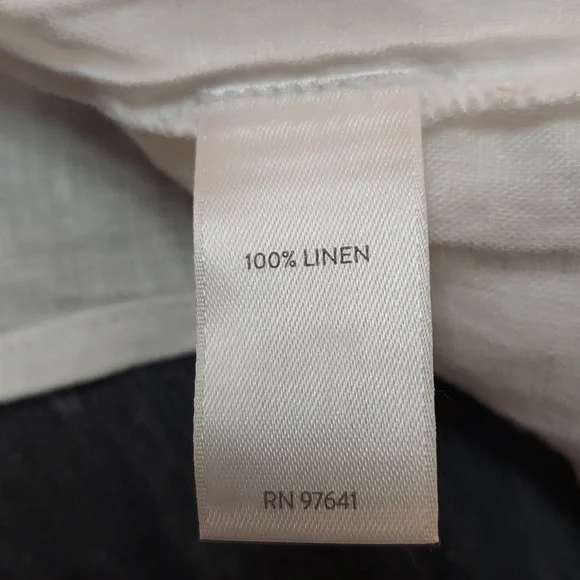 J Jill purejill Linen Popover Top White XL - Picture 7 of 7